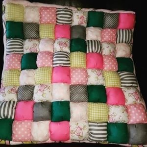 Pink Elephant Theme Bubble Quilt Blanket